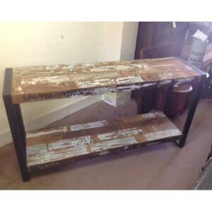 K42-DS007963 indian furniture console table industrial white