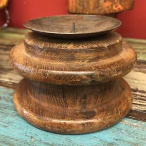 KH19 083 indian candle holder charpoy wooden 3