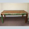 k45-rd180-2 indian furniture dining table reclaimed blue green