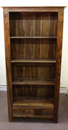 k52-R3979 indian furniture bookcase sheesham front view