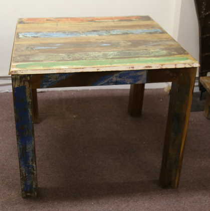 k52-rd-100 indian furniture dining table painted reclaimed sturdy