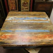 k52-rd-80 indian furniture dining table painted reclaimed upcycled