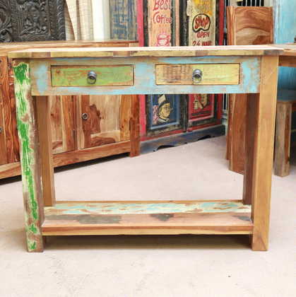 k53-IMG_8457 indian furniture console table reclaimed painted green blue