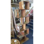 k55-567 indian furniture shelves zig-zag distressed