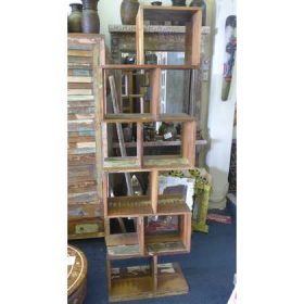 k55-567 indian furniture shelves zig zag reclaimed