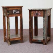 k58-8400 indian furniture side table bedside reclaimed unusual style
