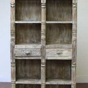 k60-80361 indian furniture bookcase spindles 2 drawers nishan front unusual