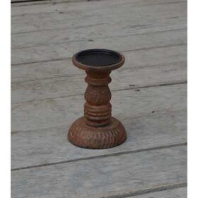 kh10-M-9104 indian furniture wood candlestick holder