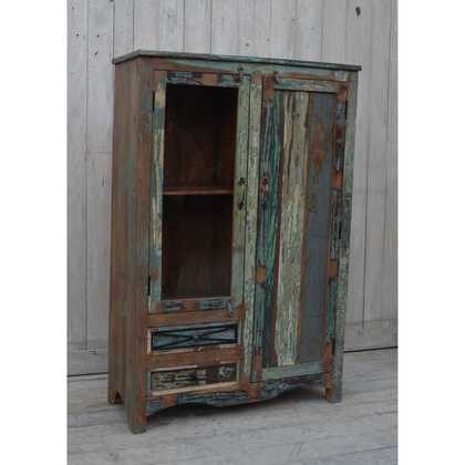 kh10-m-9242 indian furniture cabinet rustic colourful