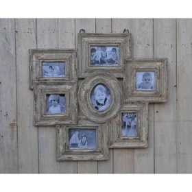 kh10-m-9246 indian wood photo frame multi