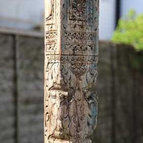 kh11-RS-11 indian furniture vintage wooden pillar detail