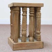 kh11-RS-39-c indian furniture wood stool side table fourth side