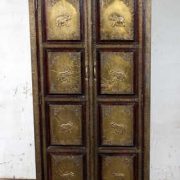K64-60111 indian furniture cabinet brass elephants grand