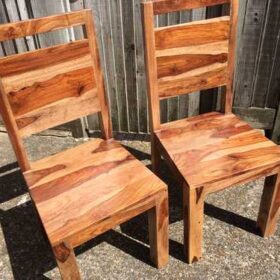 indian furniture chair dining sheesham rosewood pair