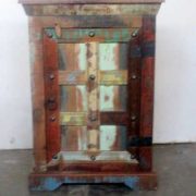 k61-j57-3007 indian furniture bedside rustic colourful