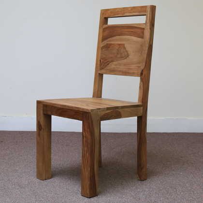K56-R4277 indian furniture dining chair sheesham wood zen
