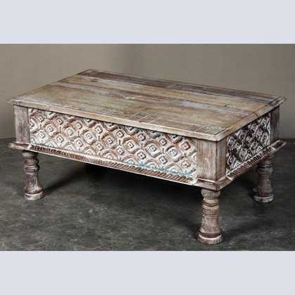k62-40208-a indian furniture coffee table carved edge legs