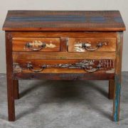 k62-40288 indian furniture console reclaimed-drawers desk distressed