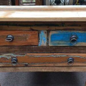 kh14 rs18 049 indian furniture unusual reclaimed console table close