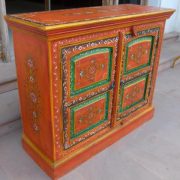 k76 116 indian furniture hand painted floral sideboard left
