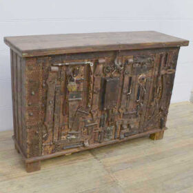 k13 RSO 72 indian furniture sideboard unusual locks metal wooden angle