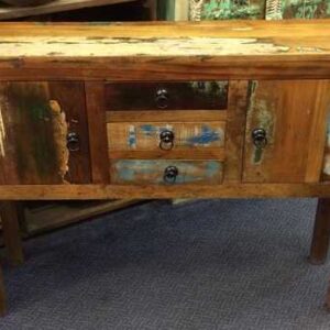 k63 40226 indian furniture console table storage drawers cupboard reclaimed front