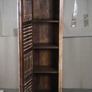 k63-40507 indian furniture cabinet narrow spindle tall reclaimed
