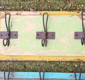 kh13-rso-43 indian hooks triple various wooden colour worn