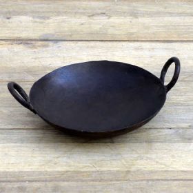kh14-rs18-052 indian furniture small kadai cooking pot salvaged