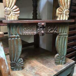 kh14-rs18-128-c indian furniture unusual low table carved legs