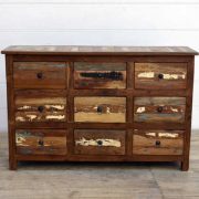kh15-rs18-014 indian furniture reclaimed chest of drawers colourful natural wood grain