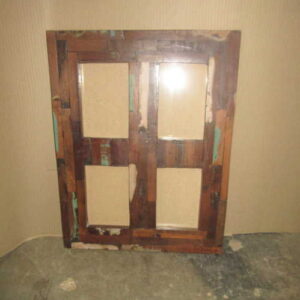 k64-60275 indian furniture four hole quad reclaimed photo frame multi frame
