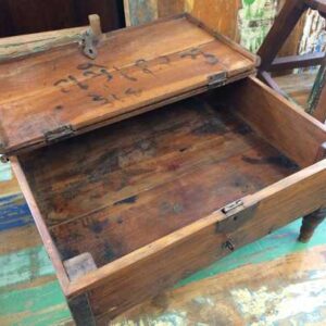 kh17-RS2019-26-a indian furniture old teak table low lid right