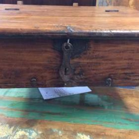 kh17-RS2019-26-a indian furniture old teak table low lid close