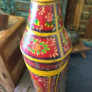 kh17-RS2019-81 indian accessories iron pot large tall hand painted top