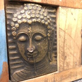 kh17 RS2019 98 indian furniture mirror buddha surround reclaimed close damage nose