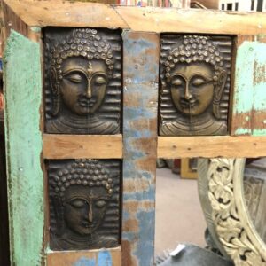 kh17 RS2019 98 indian furniture mirror buddha surround reclaimed close