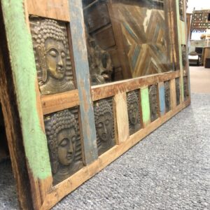 kh17 RS2019 98 indian furniture mirror buddha surround reclaimed close lower