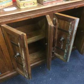 k67-90765 indian furniture sideboard reclaimed cupboards banding open