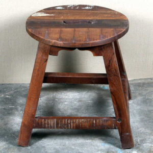 k67 90734 indian furniture stool small taper reclaimed front