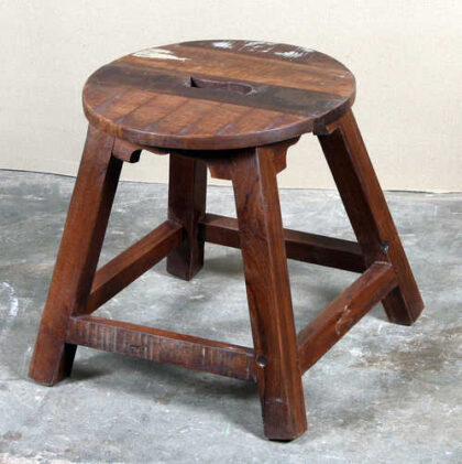 k67 90734 indian furniture stool small taper reclaimed