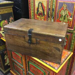 kh18 001 G indian furniture trunk vintage teak