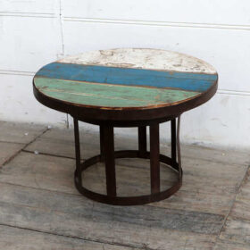 kh18 052 indian furniture side table reclaimed metal