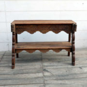 kh18 064 indian furniture consol teak carved panel front