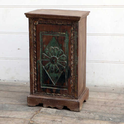kh18 078 indian furniture cabinet bedside reclaimed carved