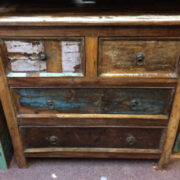 kh20 130 indian chest of drawers reclaimed bedroom front