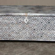 k69 1935 indian furniture trunk diamond white long front