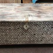 k69 1935 indian furniture trunk diamond white long front top