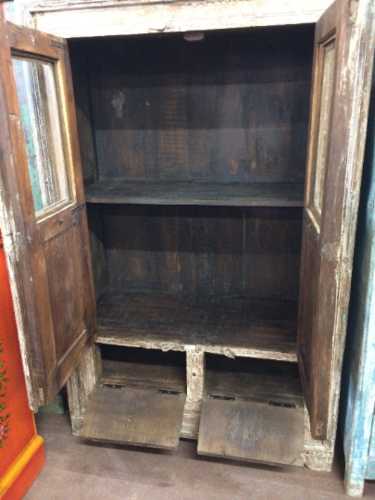 kh18 102 indian furniture cabinet reclaimed tall open