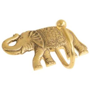HK43 namaste indian accessory gift hook elephant brass